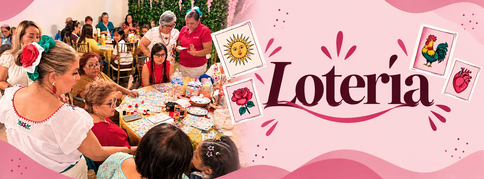 Lotería Vivir Bonito: mujeres jugando lotería alrededor de una mesa
